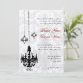 Invitation 3 Chandeliers noirs Ombre Mariage damassé I (Debout devant)