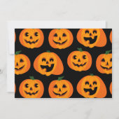 Invitation 3 Citrouilles d'Halloween (Dos)
