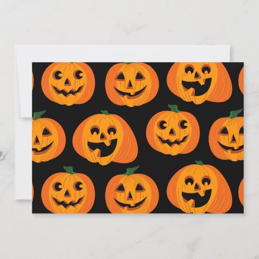 Invitation 3 Citrouilles d'Halloween (Dos)