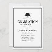 Invitation 3 Collage photo Fête de fin d'études simple (Dos)