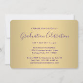 Invitation 3 compositions de photos Fête de fin d'études viol (Dos)