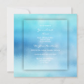 Invitation 3-D Ombre Ocean Sky Blue Beach OCcean Glass (Devant)