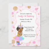 Invitation 3 d'anniversaire de bébé de licorne (Devant)