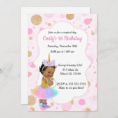 Invitation 3 d'anniversaire de bébé de licorne (Devant / Derrière)