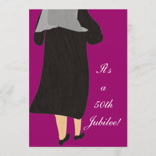 Invitation 3 de célébration de jubilé de nonnes