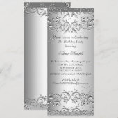 Invitation 3 Diamond Silver Anniversaire (Devant / Derrière)