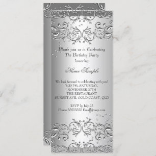 Invitation 3 Diamond Silver Anniversaire