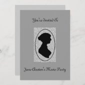 Invitation 3 du thé de Jane Austen (Devant / Derrière)