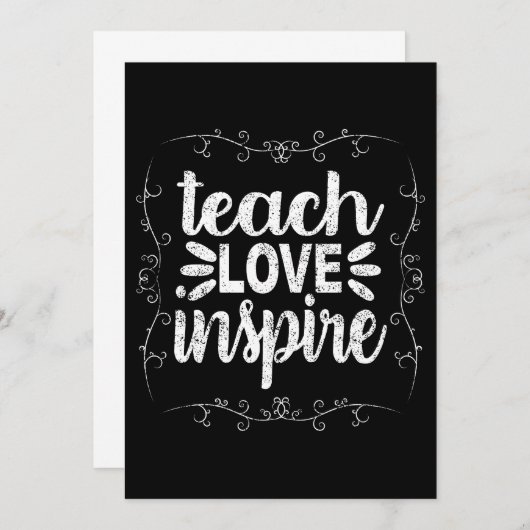 Invitation 3- Enseigner l'Amour Inspirer chemise, Retro Ensei (Devant / Derrière)