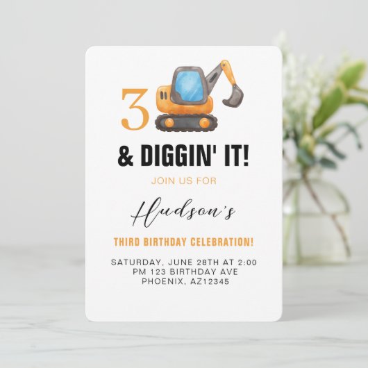 Invitation 3 et Diggin’ It | Thème de construction 3ème anniv (Debout devant)