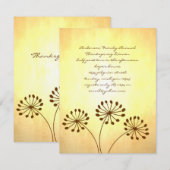 Invitation 3 Fleurs Brown (Devant / Derrière)