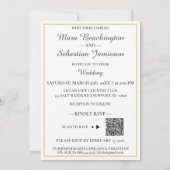 Invitation *~ 3 Floral Romantic LOVE AR26 QR RSVP Mariage I (Dos)