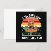 Invitation 3 If You Don't Like German Shepherd I Don't Like Y (Devant / Derrière)