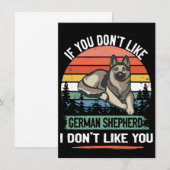 Invitation 3 If You Don't Like German Shepherd I Don't Like Y (Devant / Derrière)