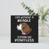 Invitation 3 Life Without A Beagle (Debout devant)