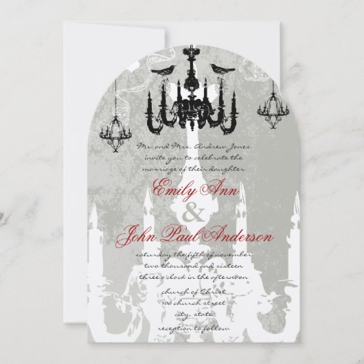 Invitation 3 lustres noirs Inséparables (Devant)