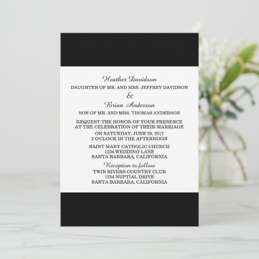 Invitation 3 Modèle d'invitation de mariage (Debout devant)