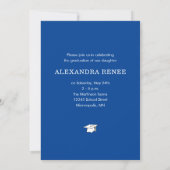 Invitation 3 Photo Collage Blue Graduation (Dos)