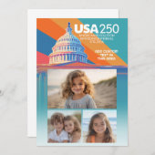 Invitation 3 Photo Collage - États-Unis 250 Dôme Capital Amér (Devant / Derrière)