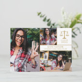 Invitation 3 Photo Collage Law School Graduation Party (Debout devant)
