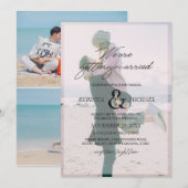 Invitation 3 Photo Floral Esperluette Nous nous marions (Devant / Derrière)