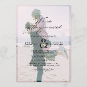 Invitation 3 Photo Floral Esperluette Nous nous marions