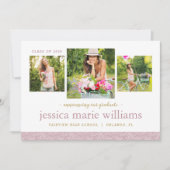 Invitation 3 Photo Graduation Announcement (Devant)