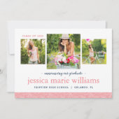 Invitation 3 Photo Graduation Announcement (Devant)