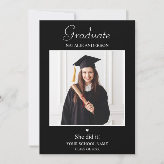 Invitation 3 Photo Graduation Announcement Card Class of 2026 (Devant)