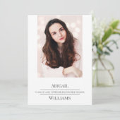 Invitation 3-Photo Minimalist Graduation  Announcement (Debout devant)