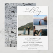 Invitation 3 Photographie Personnalisée Script Lettré À La Ma (Devant / Derrière)