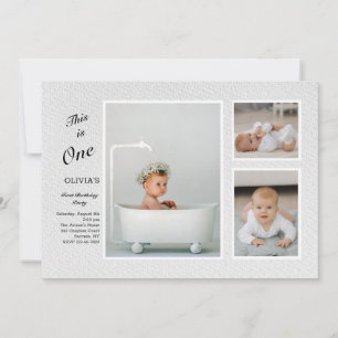 Invitation 3 photos en gras