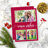 3 Photos Vœux Chaleureux Noël Simple Moderne