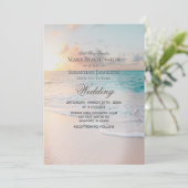 Invitation *~* 3 - Sunrise Pastel Beach Sunset Mariage (Debout devant)