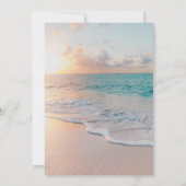 Invitation *~* 3 - Sunrise Pastel Beach Sunset Mariage (Dos)