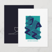 Invitation 3D Jazz music - Funny Music Lover Gift (Devant / Derrière)