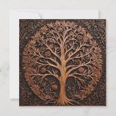Invitation 3D Warah Tree Wood Print, (Dos)