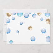 Invitation 3e anniversaire Boy Party Photo Blue Gold Balloon (Dos)