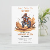 Invitation 3e anniversaire Dirt Bike Boy modifiable (Debout devant)