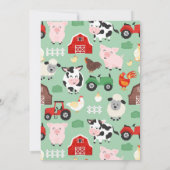 Invitation 3e anniversaire fête Animaux ferme Anniversaire (Dos)