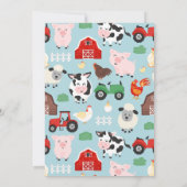 Invitation 3e anniversaire fête Animaux ferme Anniversaire (Dos)