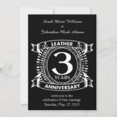 Invitation 3e anniversaire mariage crête en détresse (Devant)