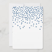 Invitation 3e anniversaire Royal Blue Confetti et Gold Balloo (Dos)