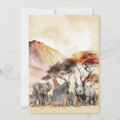 Invitation 3e anniversaire Safari Animaux Anniversaire (Dos)