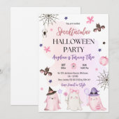 Invitation 3e anniversaire spottaculaire Halloween (Devant / Derrière)