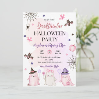 Invitation 3e anniversaire spottaculaire Halloween