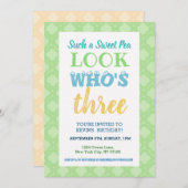 Invitation 3e édition d'invitation d'anniversaire (Devant / Derrière)