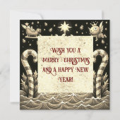 Invitation 3e Noël doré Soleil de Noël doré (Dos)