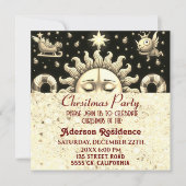 Invitation 3e Noël doré Soleil de Noël doré (Devant)