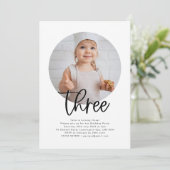 Invitation 3ème anniversaire de la photo ronde (Debout devant)